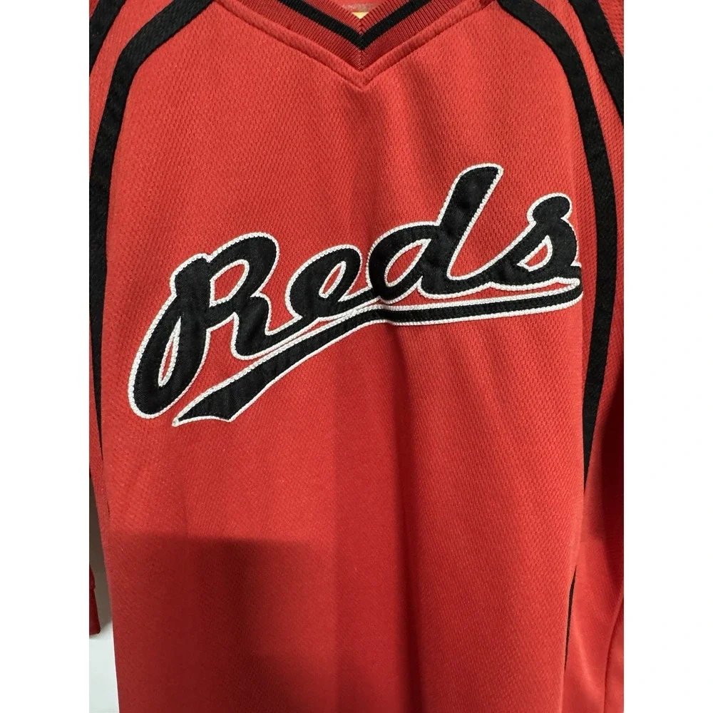 Cincinnati Reds Shirt Mens L/XL Red Black MLB Baseball True Fan Jersey Style Top